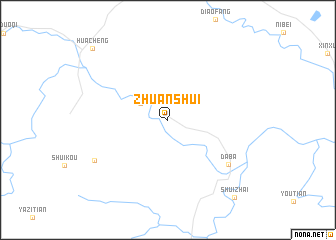 map of Zhuanshui