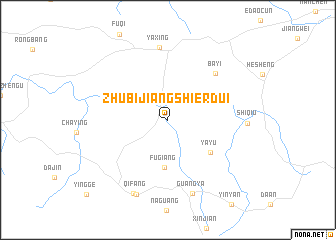 map of Zhubijiangshi\