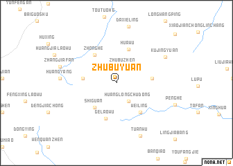 map of Zhubuyuan