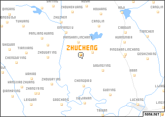 map of Zhucheng