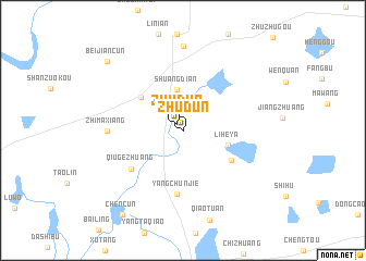 map of Zhudun