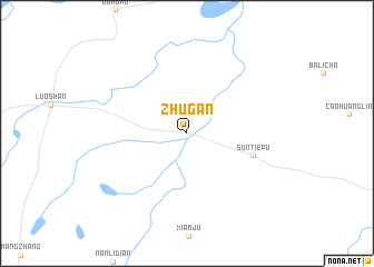 map of Zhugan