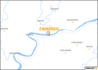 map of Zhuhongxi