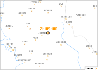 map of Zhuishan