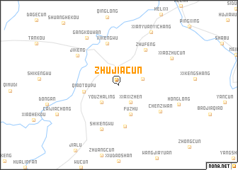 map of Zhujiacun