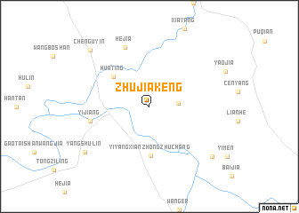 map of Zhujiakeng