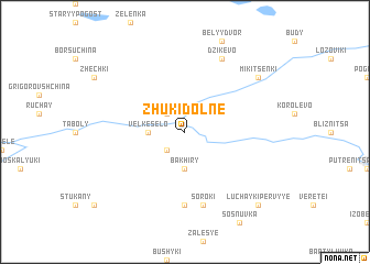 map of Zhuki Dolʼne