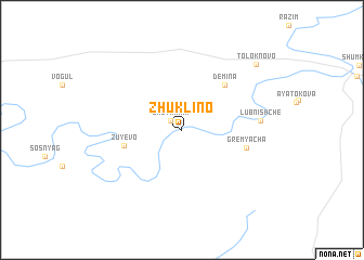 map of Zhuklino