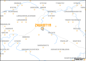 map of Zhukotyn