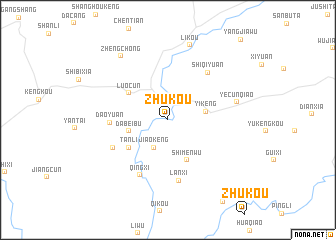 map of Zhukou