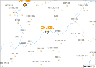 map of Zhukou