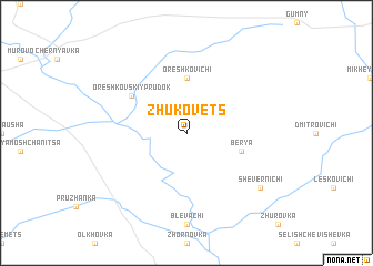 map of Zhukovets