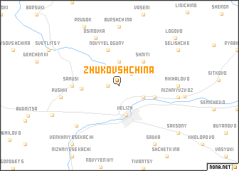 map of Zhukovshchina