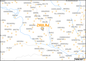 map of Zhulaj