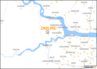 map of Zhuling