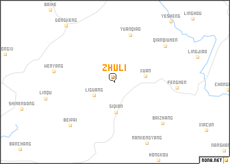 map of Zhuli