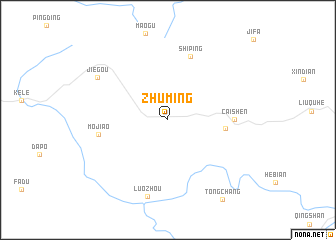 map of Zhuming