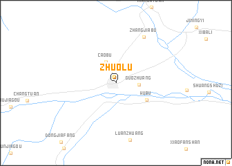 map of Zhuolu