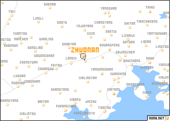 map of Zhuonan