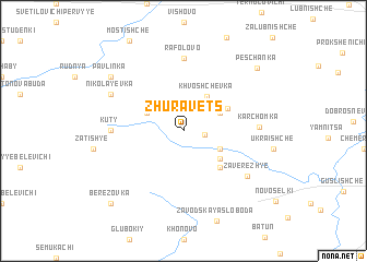 map of Zhuravets