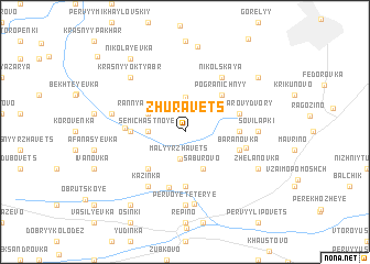 map of Zhuravets