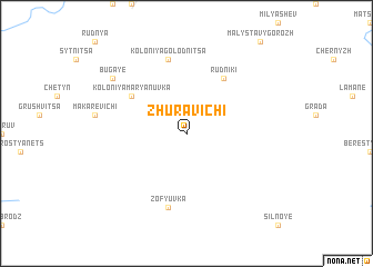 map of Zhuravichi