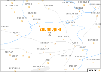 map of Zhuravikhi