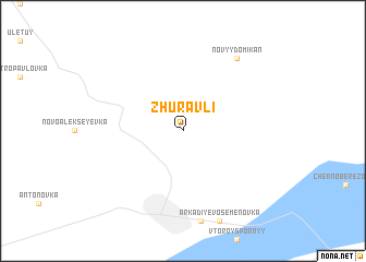 map of Zhuravli