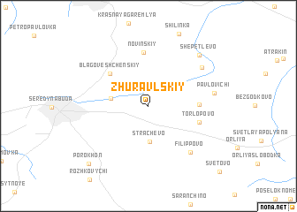 map of Zhuravl\