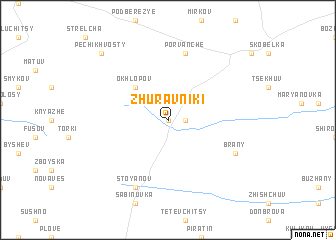 map of Zhuravniki