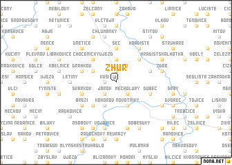 map of Zhŭř