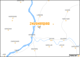 map of Zhushanqiao