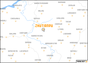 map of Zhutianpu