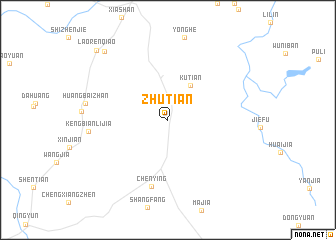 map of Zhutian