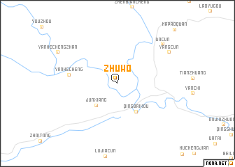 map of Zhuwo