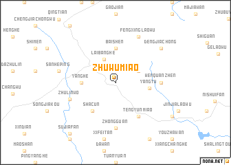 map of Zhuwumiao