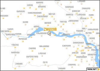 map of Zhuxia