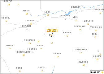 map of Zhuxi