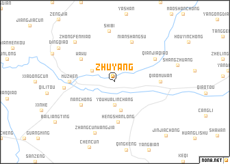 map of Zhuyang