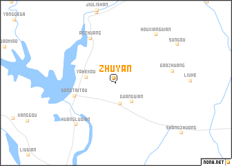 map of Zhuyan