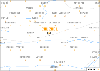 map of Zhuzhelʼ