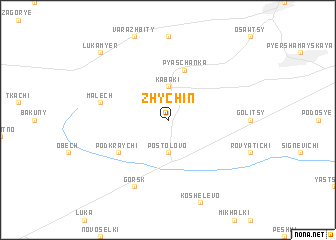 map of Zhychin