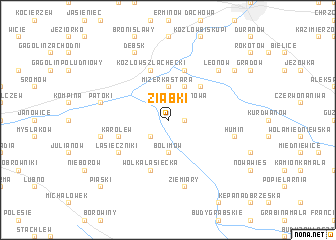 map of Ziąbki