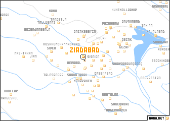 map of Zīādābād