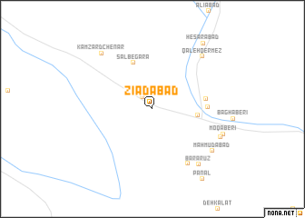 map of Zīādābād