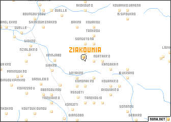 map of Ziakoumia
