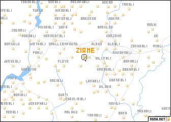 map of Ziame