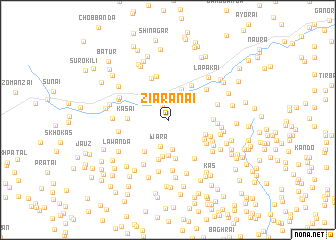 map of Ziarānai