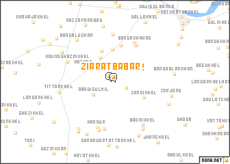 map of Ziārat Babar