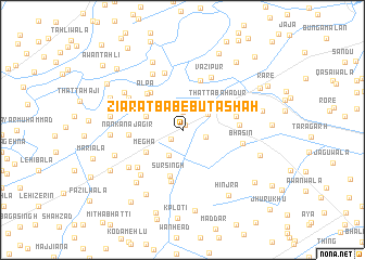 map of Ziārat Bābe Būta Shāh